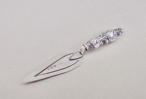 Edwardian Silver Trowel Shaped Bookmark by Adie & Lovekin, Birmingham 1907