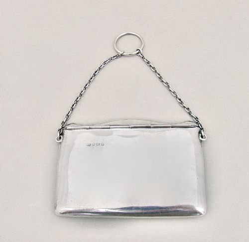 fig 2. RARE EDWARDIAN SILVER SILVER ENVELOPE CARD CASE BY WILLIAN AITKEN, BIRMINGHAM 1906
