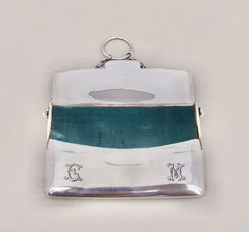 fig 3. RARE EDWARDIAN SILVER SILVER ENVELOPE CARD CASE BY WILLIAN AITKEN, BIRMINGHAM 1906
