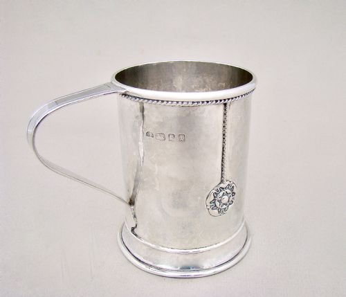 Fabulous Arts & Craft Silver Christening Mug by Amy Sandheim, London 1934