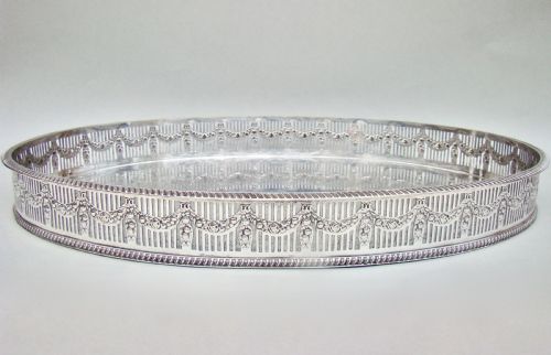 fig 1. ELEGANT ART DECO SILVER PLATED DRINKS TRAY, CIRCA 1920
