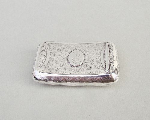 Delightful Georgian Silver Snuff Box by Joseph Taylor, Birmingham 1826