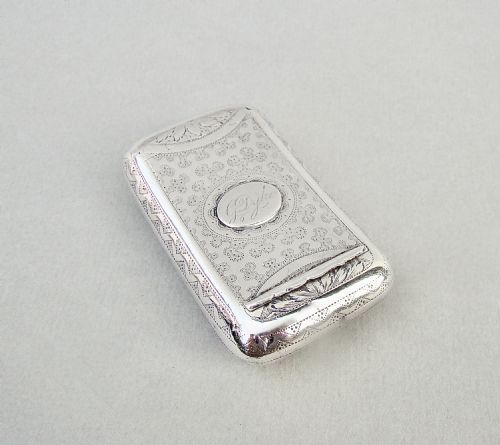 fig 1. DELIGHTFUL GEORGIAN SILVER SNUFF BOX BY JOSEPH TAYLOR, BIRMINGHAM 1826