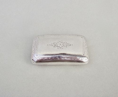 fig 2. DELIGHTFUL GEORGIAN SILVER SNUFF BOX BY JOSEPH TAYLOR, BIRMINGHAM 1826