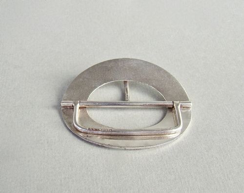fig 2. EXQUISITE SILVER & GUILLOCHE ENAMEL BELT BUCKLE BY LEVI & SALAMAN, BIRMINGHAM 1910