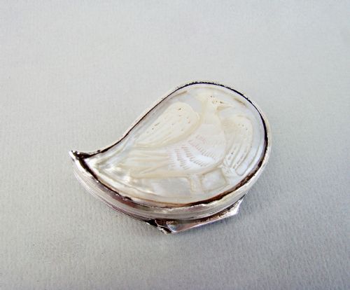 fig 2. RARE GEORGIAN SILVER & CARVED MOTHER OF PEARL