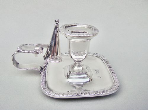 Superb Small Edwardian Silver Chamberstick by Lambert & Co, London 1901