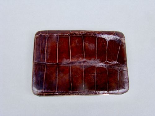 fig 2. ART NOUVEAU SILVER MOUNTED CROCODILE CARD CASE & WALLET BY LUDWIG KRUMM, LONDON 1901
