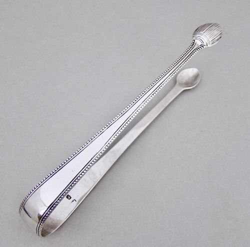 fig 1. HESTER BATEMAN GEORGIAN SILVER SUGAR TONGS, LONDON CIRCA 1770