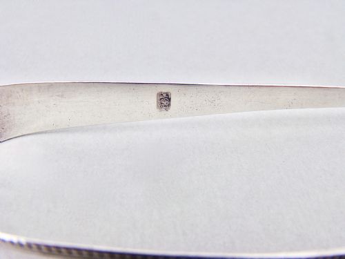 fig 2. HESTER BATEMAN GEORGIAN SILVER SUGAR TONGS, LONDON CIRCA 1770