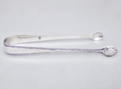 fig 3. HESTER BATEMAN GEORGIAN SILVER SUGAR TONGS, LONDON CIRCA 1770