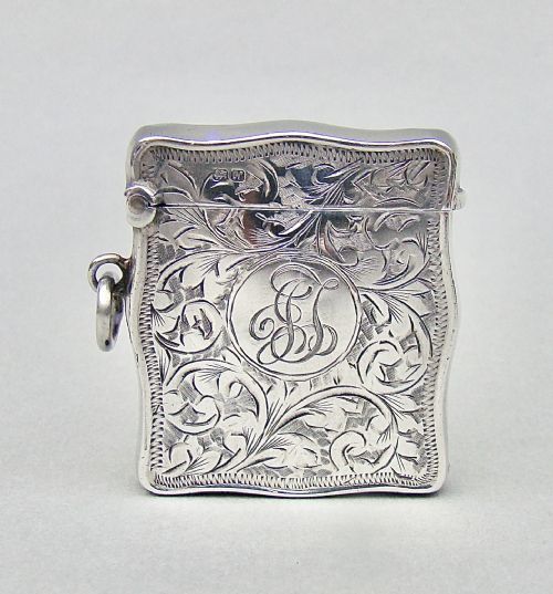 Unusual George V Silver Vesta Case by S Blanckensee & Sons, Chester 1913