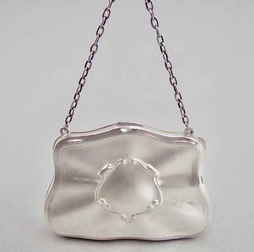 fig 1. SUPERB GEORGE V SILVER COCKTAIL PURSE BY SAMPSON MARKS & CO, BIRMINGHAM 1910