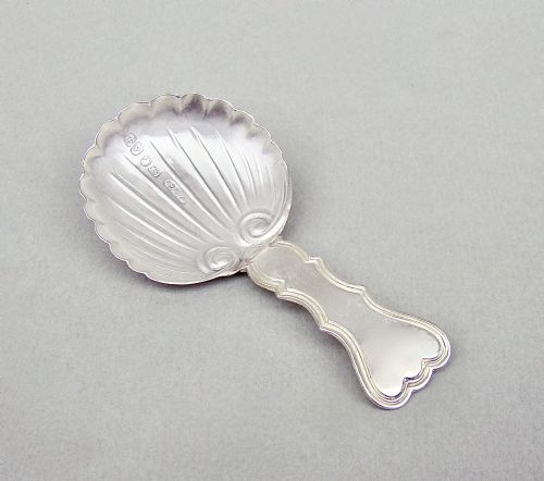 Charming Early Victorian Silver Caddy Spoon by Foxhall & Co, Birmingham, 1849