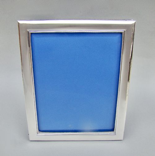 fig 1. EDWARDIAN 10 INCHES TALL SOLID SILVER PHOTO FRAME BY S.O & CO BIRMINGHAM, 1906

