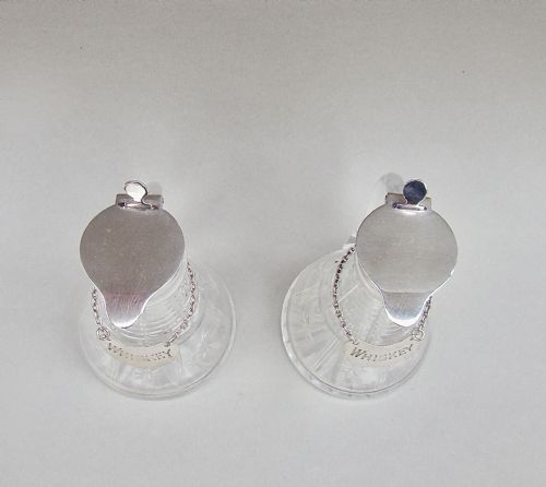 fig 3. PAIR OF ART DECO SILVER MOUNTED WHISKY TOTS BY THE GOLDSMITHS & SILVERSMITH CO LTD, LONDON 1933