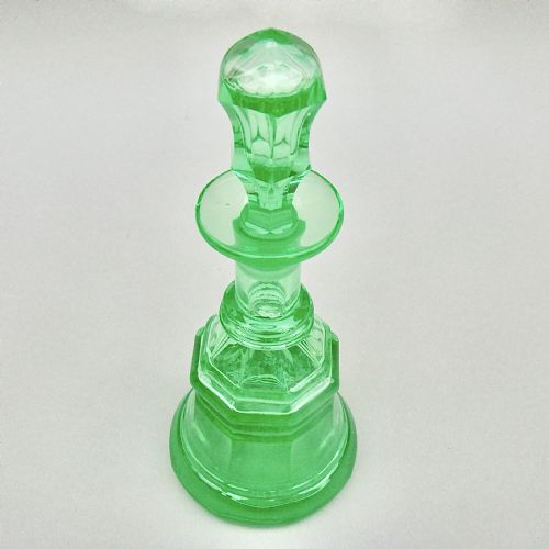 fig 1. UNUSUAL VICTORIAN URANIUM GLASS SCENT BOTTLE , CIRCA 1890
