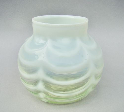 Beautitul Victorian Vaseline Glass Specimen Vase, Circa 1890