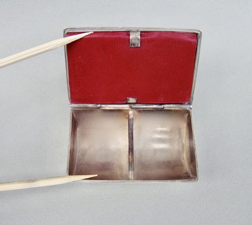 fig 3. EDWARDIAN SILVER DOUBLE TROUGH-SHAPED STAMP BOX BY ADIE & LOVEKIN, BIRMINGHAM 1900
