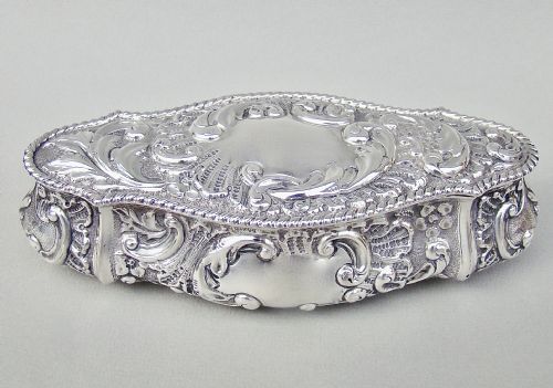 Superb Large Edwardian Silver Dressing Table Box by William Neale, Chester 1901
