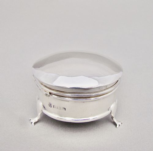 George V Silver Jewellery Box by A&j Zimmerman, Birmingham 1913