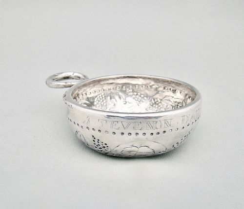 Early 19th C. French Provincial Silver Wine Taster or Taste Vin, Circa 1820