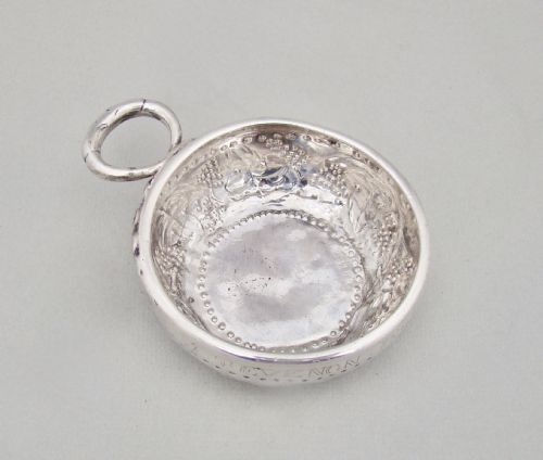 fig 1. EARLY 19TH C. FRENCH PROVINCIAL SILVER WINE TASTER OR TASTE VIN, CIRCA 1820