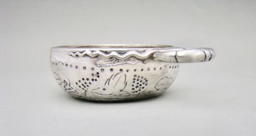 fig 2. EARLY 19TH C. FRENCH PROVINCIAL SILVER WINE TASTER OR TASTE VIN, CIRCA 1820