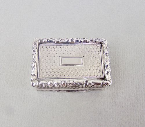 fig 1. SUPERB GEORGIAN SILVER VINAIGRETTE BY THOMAS PARKER, BIRMINGHAM 1825