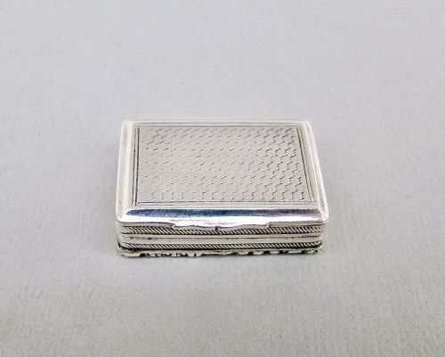 fig 2. SUPERB GEORGIAN SILVER VINAIGRETTE BY THOMAS PARKER, BIRMINGHAM 1825