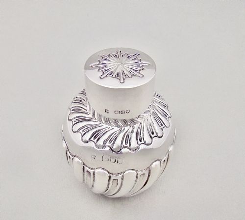 Victorian Silver Tea Caddy by Josiah Williams & Co, London 1896