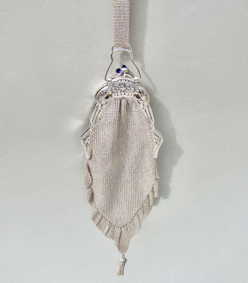 Fabulous Continental Silver Chain Mail Evening Bag, Circa 1930
