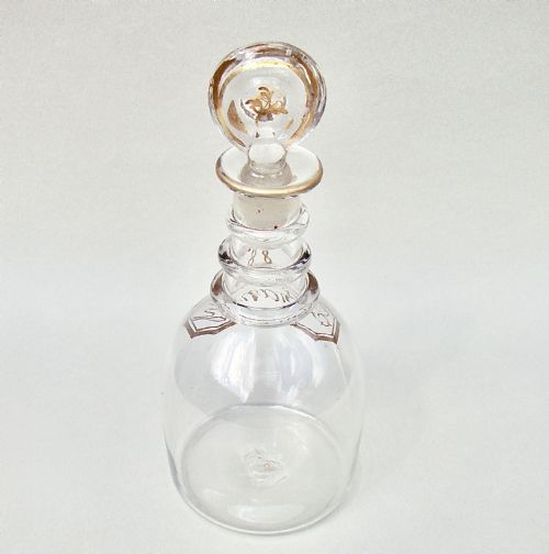 fig 2. RARE GEORGIAN GILT GLASS BRANDY DECANTER, CIRCA 1795