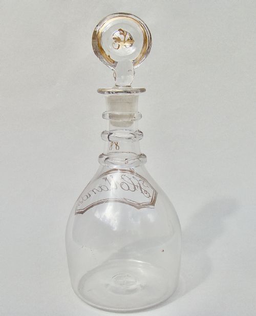 fig 2. RARE GEORGIAN GILT GLASS HOLLANDS DECANTER, CIRCA 1795