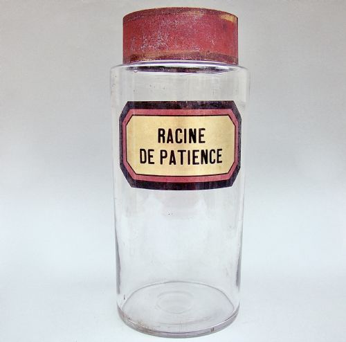 Fabulous 19th Century French Gilt Label Glass Apothecary Jar, Circa 1890