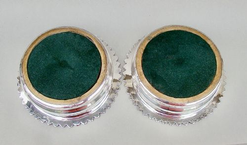 fig 3. UNUSUAL PAIR OF GEORGIAN OLD SHEFFIELD PLATE WINE COASTERS, CIRCA 1800