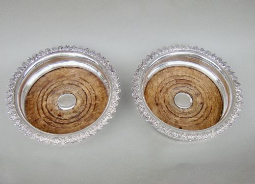 fig 1. UNUSUAL PAIR OF GEORGIAN OLD SHEFFIELD PLATE WINE COASTERS, CIRCA 1800