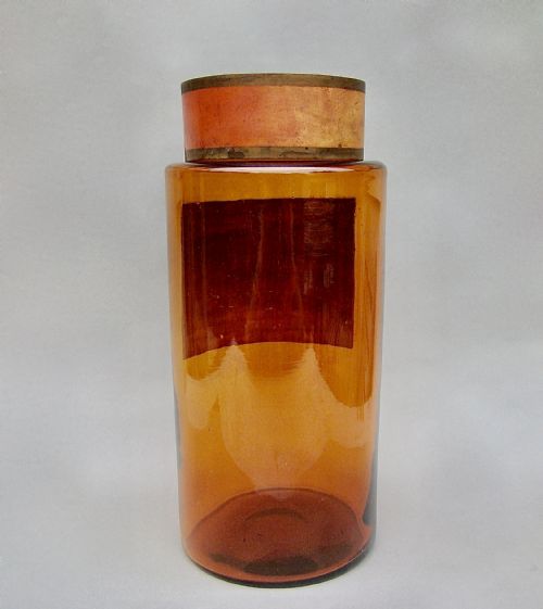 fig 2. FABULOUS 19TH CENTURY FRENCH AMBER GLASS APOTHECARY JAR, CIRCA 1890