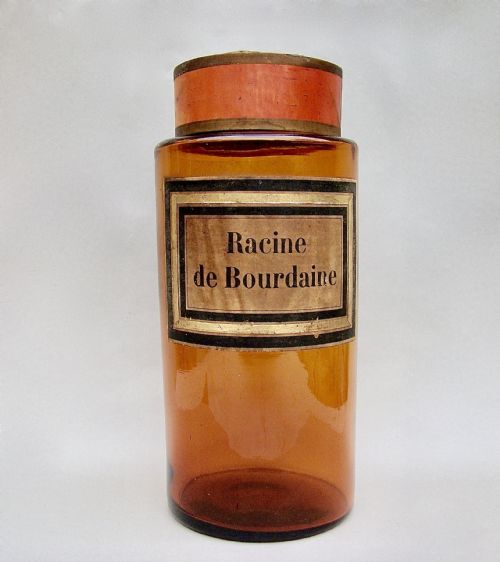 Fabulous 19th Century French Amber Glass Apothecary Jar, Circa 1890