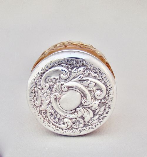 fig 2. SILVER MOUNTED FRENCH BACCARAT DRESSING TABLE JAR BY LEVI & SALAMAN, BIRMINGHAM 1900