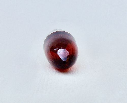 fig 2. RARE VICTORIAN SILVER AND CRANBERRY GLASS BULLET SHAPED SCENT BOTTLE, CIRCA 1890