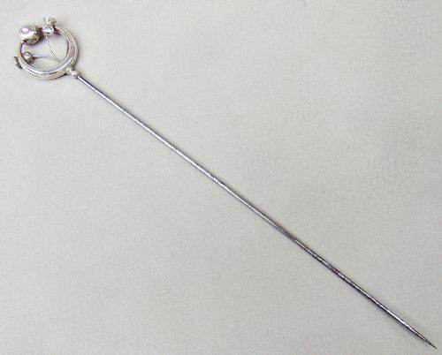 Delightful Art Nouveau Silver  Hat Pin by Pearce & Thompson, Birmingham 1911