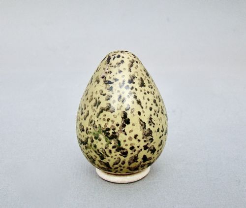 fig 1. DELIGHTFUL MACINTYRE & CO PORCELAIN EGG-SHAPED SALT SHAKER, CIRCA 1880