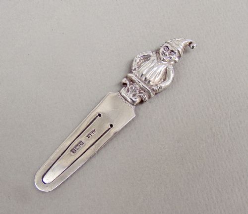 Rare Novelty Silver 'Mr Punch' Bookmark by Adie & Lovekin, Birmingham 1924
