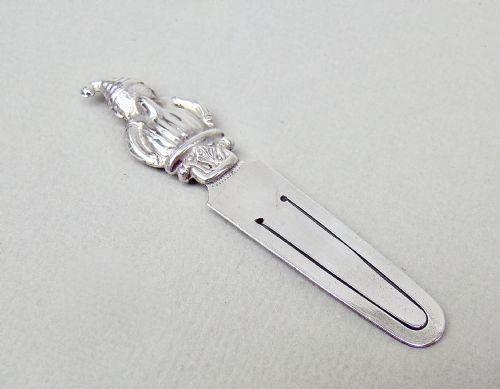 fig 2. RARE NOVELTY SILVER 'MR PUNCH' BOOKMARK BY ADIE & LOVEKIN, BIRMINGHAM 1924
