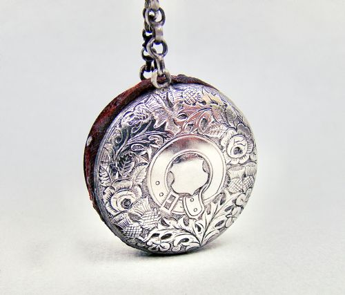 Rare Victorian Scottish Silver Chatelaine Pin Cushion by Peter Mcgregor Westren, Edinburgh Circa 1880