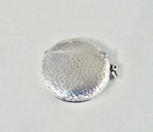 fig 1. RARE ARTS & CRAFT SILVER VESTA CASE BY J. H. HILLCOX, BIRMINGHAM 1906