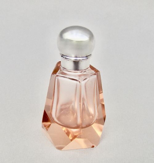 Victorian Silver Sliced-cut Glass Scent Bottle by Sampson Mordan, London 1891