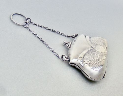 DELIGHTFUL GEORGE V SILVER COCKTAIL PURSE BY THE BOOTS COMPANY BIRMINGHAM 1918 - ADDITIONAL PHOTO 4