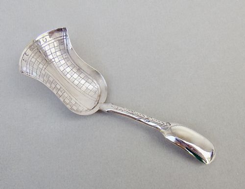 Delightful Georgian Silver Tulip-shaped Caddy Spoon by Cocks & Bettridge, Birmingham 1813